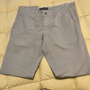 Alessandro Gilles Mens Flat Front Casual Chino Pants Size 32